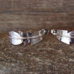 Sterling Silver Feather Earrings